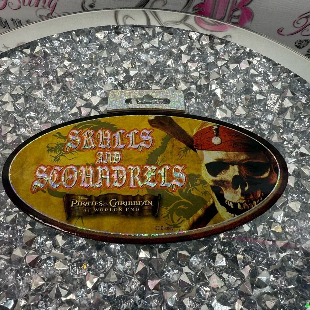 Disney stickers 2007 holographic Pirates of the Caribbean Backing Card Sticker